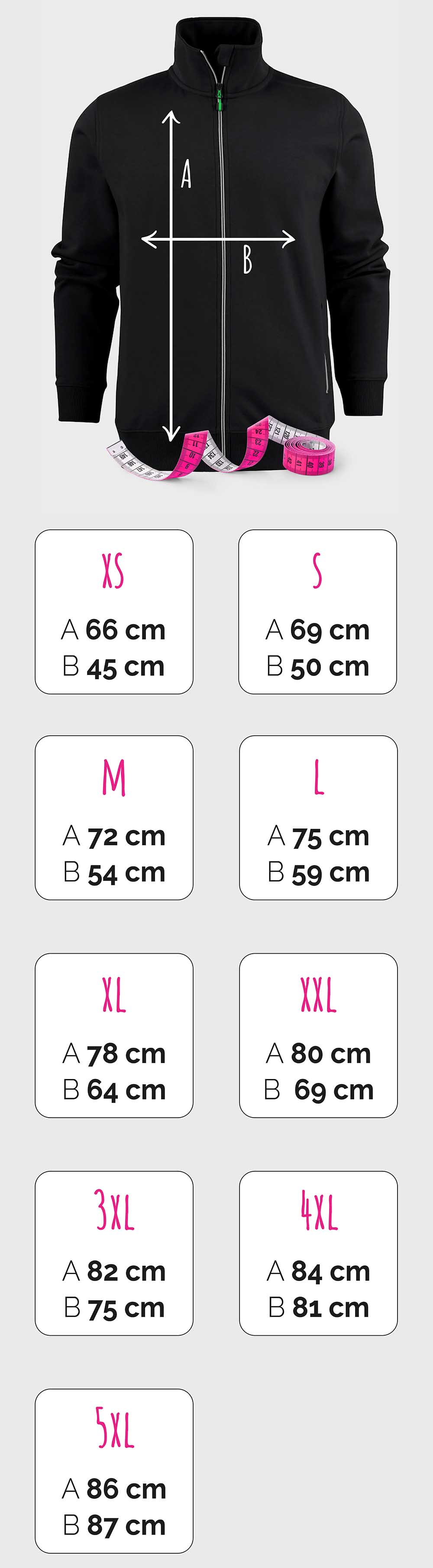 Stampa magliette personalizzate guida alle taglie