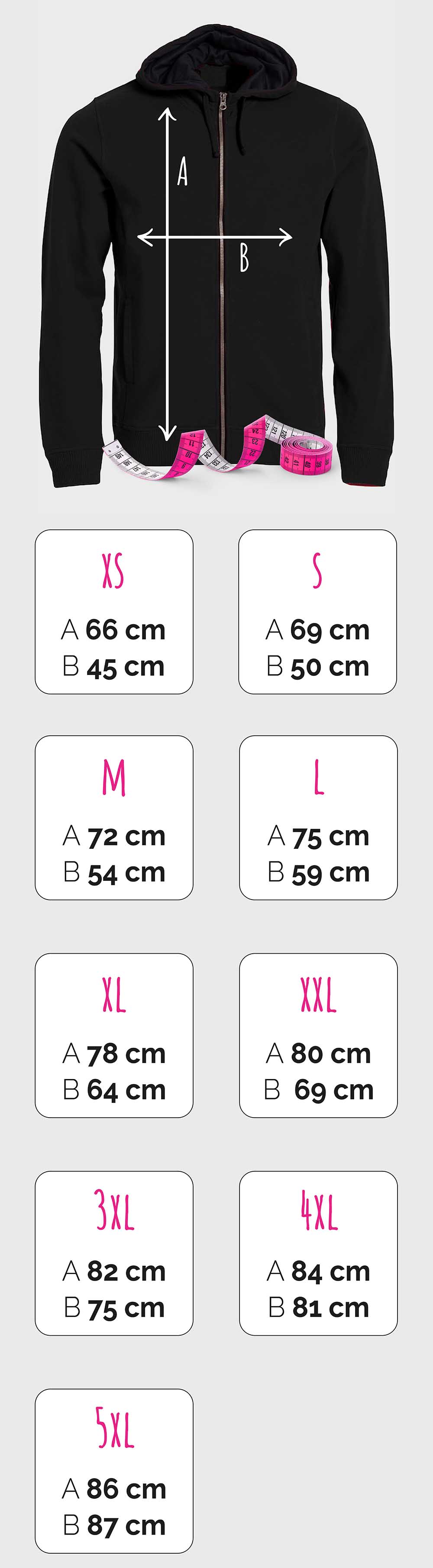 Stampa magliette personalizzate guida alle taglie