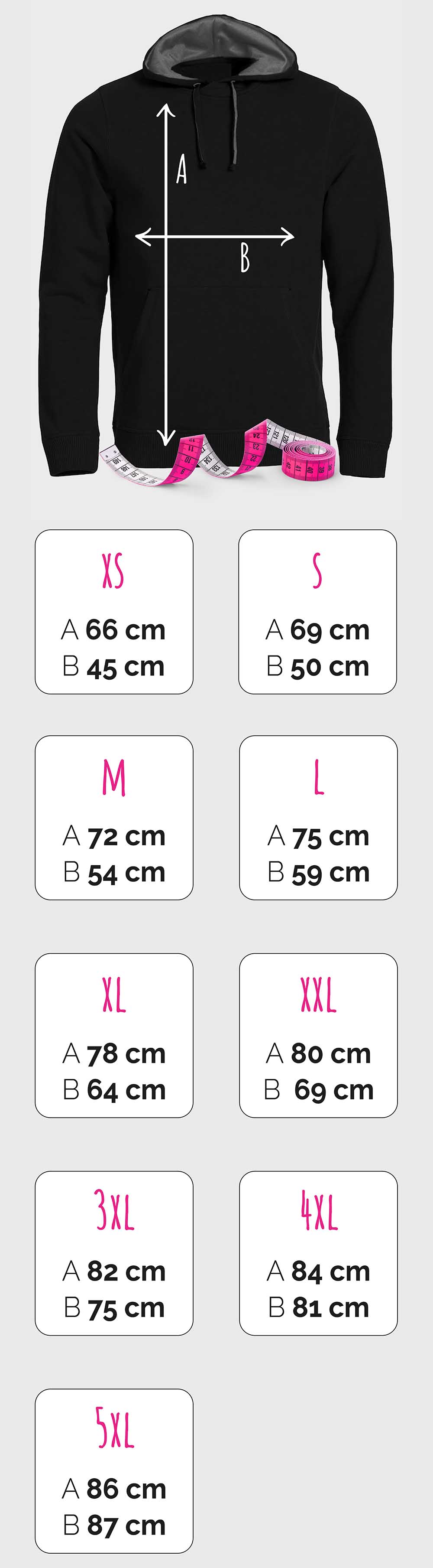 Stampa magliette personalizzate guida alle taglie