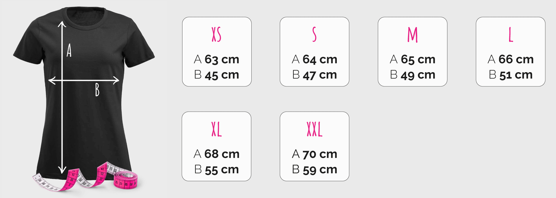 Stampa magliette personalizzate guida alle taglie